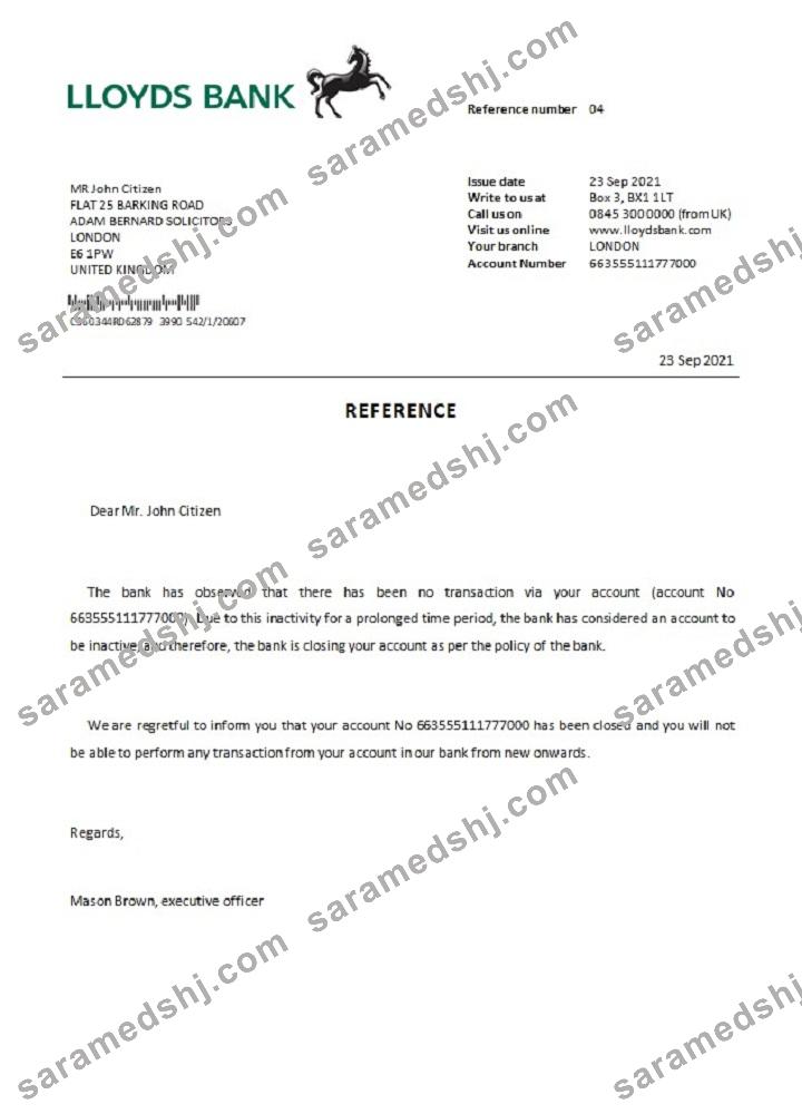 United Kingdom_Lloyds Bank_closure reference